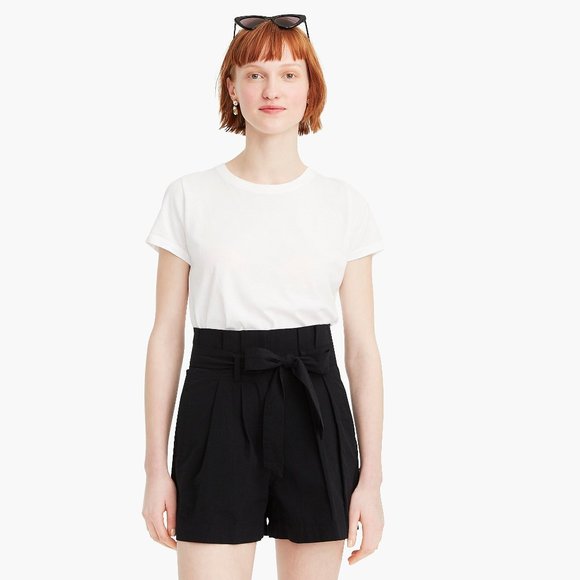 J. Crew Pants - NWT J. Crew Paper Bag Short in Seersucker Black 8